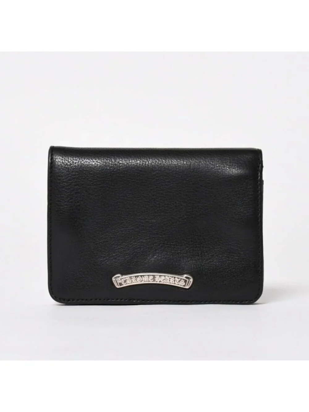 Chrome Hearts Wallet Joey Bifold Dagger Zip Scroll Label Black